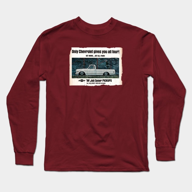 chevy c10 brochure Long Sleeve T-Shirt by small alley co